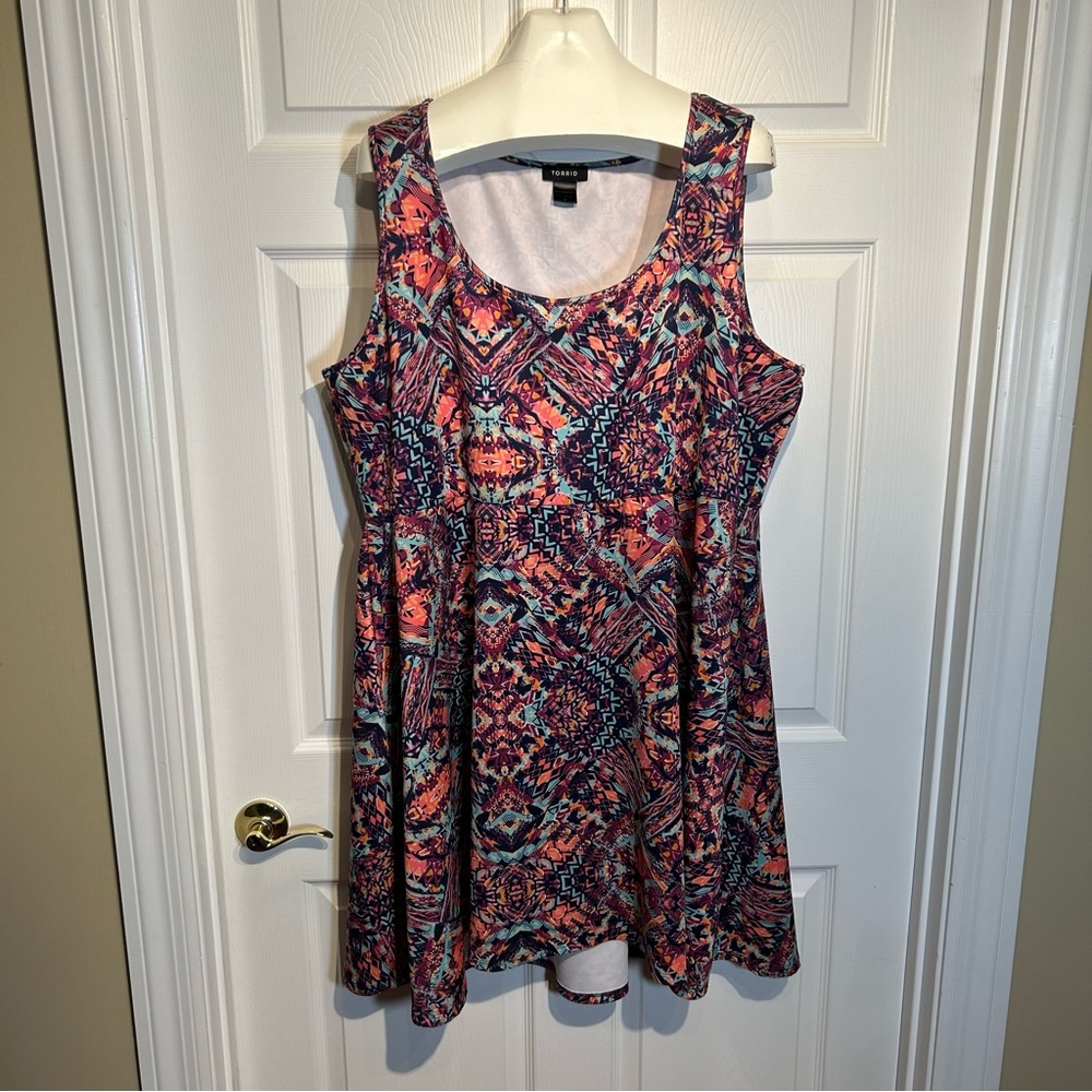 Torrid Multicolored Sleeveless Skater Dress